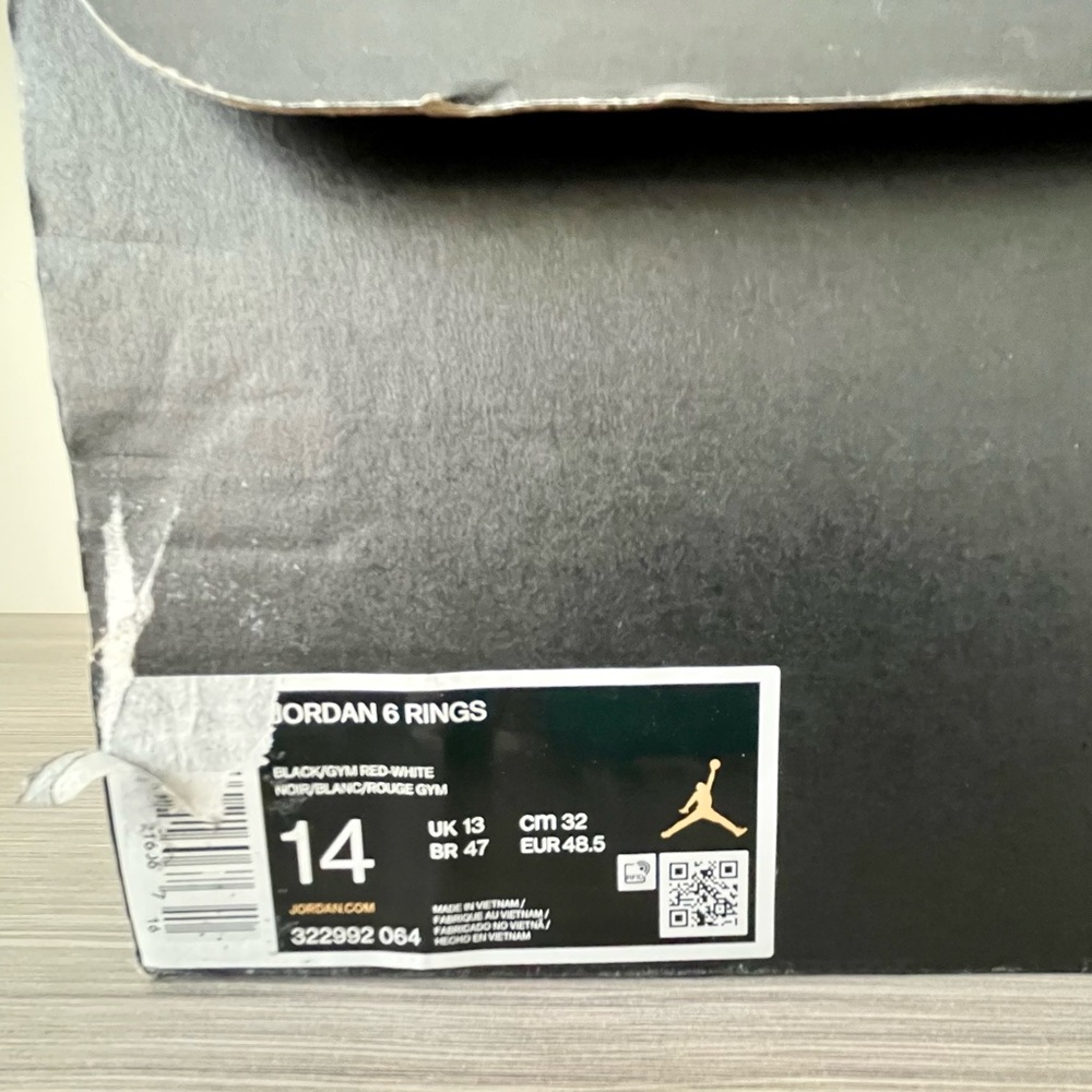 Jordan 6 Rings Black and Red Box - Picture 8 of 10